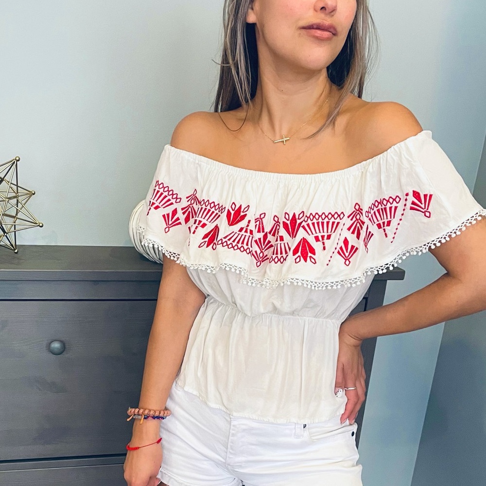 Embroidered Festive Top ❤️